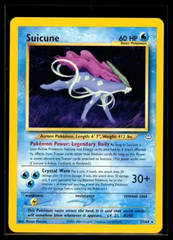 2001 Neo - Revelation Suicune #27 Non Holo Rare Pokemon Card - Image 1