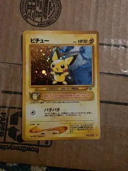 Pokemon card Pichu No.172 Holo Rare Old Back Neo Genesis 2000 Japanese - Image 1