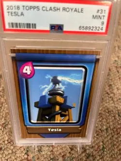 2018 Topps Clash Royale Card TESLA PSA 9 first graded ever - Image 1