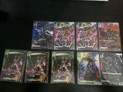 Gundam Card Game 9 Card Lot Deathscythe LR , LR+, R+ RARE GUNDAM UPRISING - Image 1