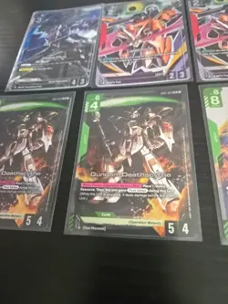 Gundam Card Game 9 Card Lot Deathscythe LR , LR+, R+ RARE GUNDAM UPRISING - Image 4