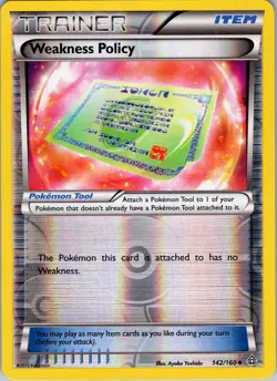 Pokemon Weakness Policy XY Primal Clash 142/160 Reverse Holo Uncommon Card NM - Image 1