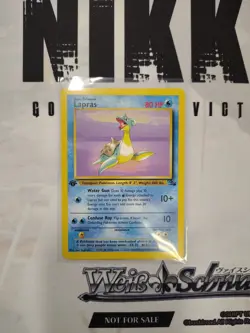 Lapras 1st Edition Fossil Set Non-Holo Pokemon Card 1999 Vintage - Image 1