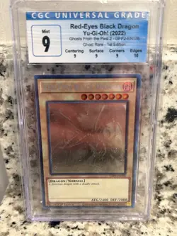 CGC-graded "Mint 9" Red-Eyes Black Dragon Yu-Gi-Oh! trading card from the 2022 " - Image 2