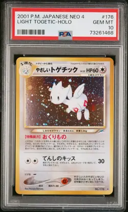 PSA 10 Light Togetic #176 Japanese 4 Neo Destiny Holo Pokemon Card TCG - Image 1