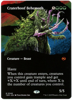 Craterhoof Behemoth (Borderless) - 0346 - Tarkir Dragonstorm - NM/M - MTG - Image 1