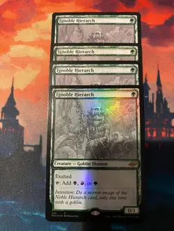 MTG Modern Horizons 2 Ignoble Hierarch Showcase x 4, One Foil - Image 1