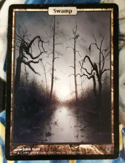 Swamp MTG Unhinged Common Land Full-Art Heavily Played x1 JS12 - Image 2