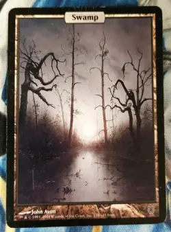 Swamp MTG Unhinged Common Land Full-Art Heavily Played x1 JS13 - Image 2