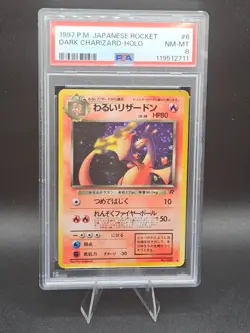 Pokemon Card Dark Charizard Holo 1997 Rocket Gang Japanese - PSA 8 NEW CERT - Image 1