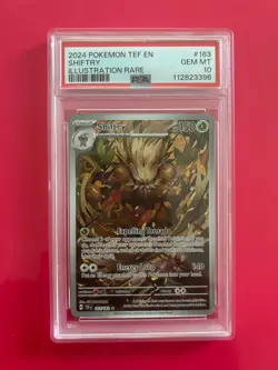 PSA 10 2024 Pokemon TEF EN Shiftry Illustration Rare #163 GEM MINT Slab - Image 1