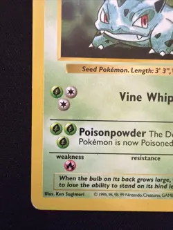 Ivysaur Shadowless 30/102 Uncommon WOTC Pokemon TCG Base Set - Image 2