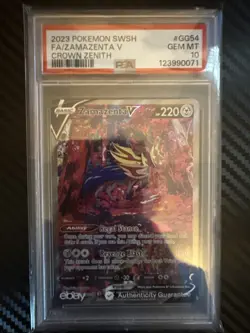 Pokemon Zamazenta V GG54/GG70 Crown Zenith PSA 10 Sequential - Image 1