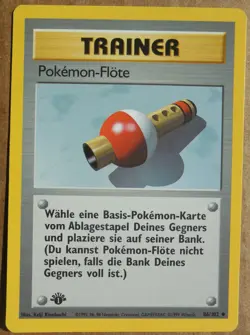 Pokemon-Flote (Pokemon Flute) 86/102 Base Set 1st Edition German Trainer - Image 1