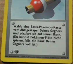 Pokemon-Flote (Pokemon Flute) 86/102 Base Set 1st Edition German Trainer - Image 3