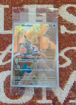 Pokemon-SEALED Mimikyu Holo-S&V Black Star Promo 075-Paldean Fates ETB - Image 1