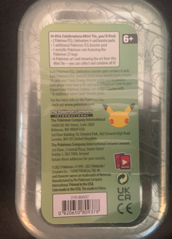 Pokemon TCG 2021 Celebrations Mini Tin - Alola - New Sealed - Image 2