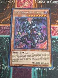 Yu-Gi-Oh! TCG D/D/D Dragon King PendragonYS15-ENL00 Secret Rare 1st Edition NM - Image 1