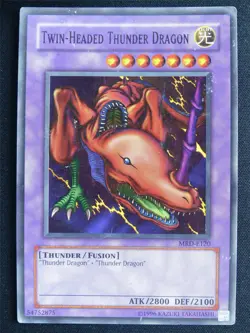 Twin-Headed Thunder Dragon MRD Super Rare - 1st ed Yugioh Card #4QN - Image 1