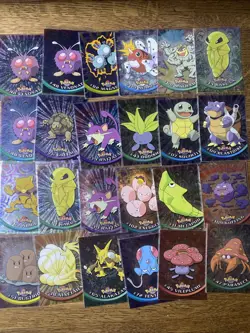 47 Card Silver Foil Vintage Pokemon Topps Lot Blue And Black Logo - Image 1