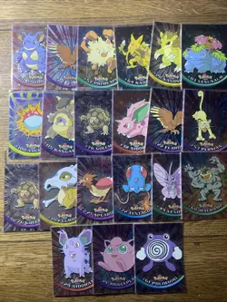 47 Card Silver Foil Vintage Pokemon Topps Lot Blue And Black Logo - Image 2