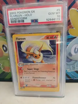 Pokemon Card Ex Sandstorm #5 Flareon Holo PSA 10 GEM MINT 2003 - Image 4