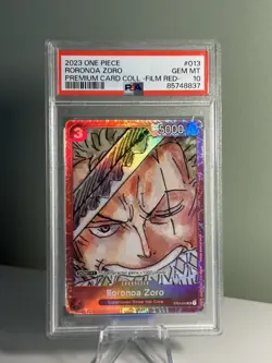 2023 ONE PIECE PREM CARD COLL -ONE PIECE FILM RED- #013 RORONOA ZORO PSA 10 - Image 1