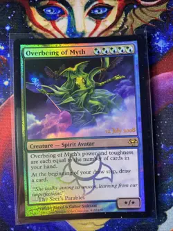 Overbeing of Myth Prerelease Cards Foil Moderately Played MTG Rare - Image 1