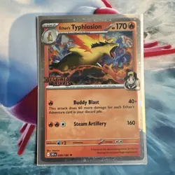 Ethans Typhlosion 034/182 Destined Rivals Stamped Promo Pre Release Pokemon Card - Image 1