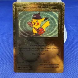 Special Delivery Pikachu Gold Foil Pokemon Card Promo SWSH074 - Image 1