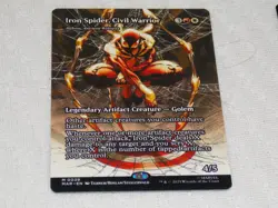 MTG Borderless Iron Spider, Civil Warrior x1 Rare Spider-Man NM Low S&H - Image 1