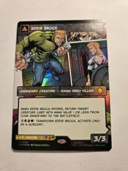 FOIL Eddie Brock (0224) (Borderless) Marvel's Spider-Man MTG - Image 1