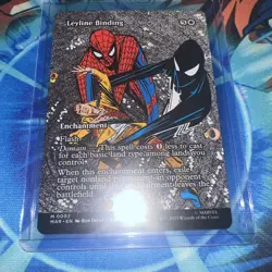 Borderless Leyline Binding, MTG, Marvel's Spider-Man, Magic the Gathering, - Image 1