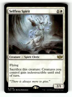 Selfless Spirit Commander: Tarkir: Dragonstorm 129 Near Mint A - Image 1