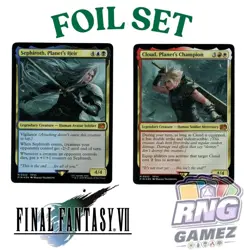 Magic the Gathering FF7 Foil Set - Sephiroth & Cloud - Final Fantasy Cross Over - Image 1