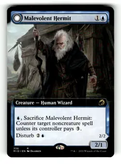 Malevolent Hermit (Extended Art) Innistrad: Midnight Hunt 336 Near Mint - Image 1