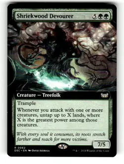 Shriekwood Devourer (Extended Art) Commander: Duskmourn: House of Horror 62 Near - Image 1