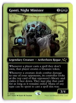 Gonti, Night Minister (First-Place Foil) 450 Aetherdrift NM FOIL - Image 1