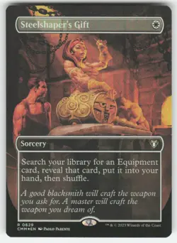 Steelshaper's Gift (Borderless) Foil 629 R Commander Masters Near Mint - Image 1