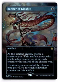 Banner of Kinship (Borderless) 352 Foundations NM FOIL - Image 1