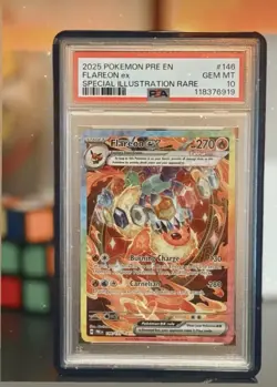 Pokemon Flareon ex Prismatic Evolutions Special Illustration Rare #146 PSA 10 - Image 1