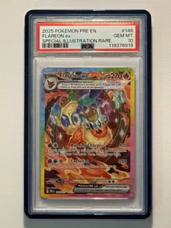 Pokemon Flareon ex Prismatic Evolutions Special Illustration Rare #146 PSA 10 - Image 2