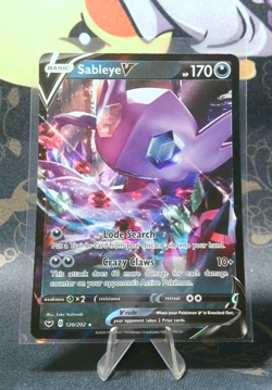 Sableye V 120/202 Sword & Shield Base Set Rare Holo Pokemon TCG - Image 1