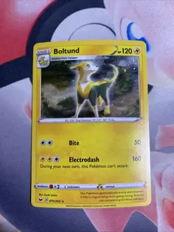 POKEMON BOLTUND #076/202 RARE COSMOS HD HOLO WITH SWIRL SWORD & SHIELD LP - Image 2