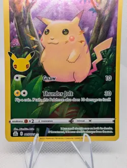 Pokemon TCG Pikachu 5/25 - Celebrations Full Art Holo 25th Anniversary NM - Image 3