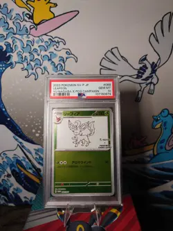2023 Pokemon Leafeon 068/SV-P JPN Yu Nagaba x PCG Campaign PSA 10 - Image 1