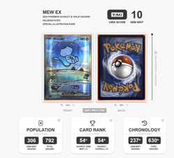 2024 Pokemon Paldean Fates Mew ex #232 - TAG 10 - Image 3