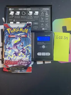 22.34g VERY HEAVY Scarlet and Violet Pokemon Sealed Booster Pack New - Image 1
