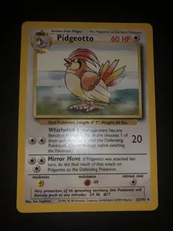 PIDGEOTTO RARE - POKEMON 22/102 BASE SET NEAR MINT US VERSION - Image 1