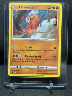 Landorus 148/264 Cosmos Holo Rare Swirl Promo Pokemon 2021 Fusion Strike - NM - Image 1